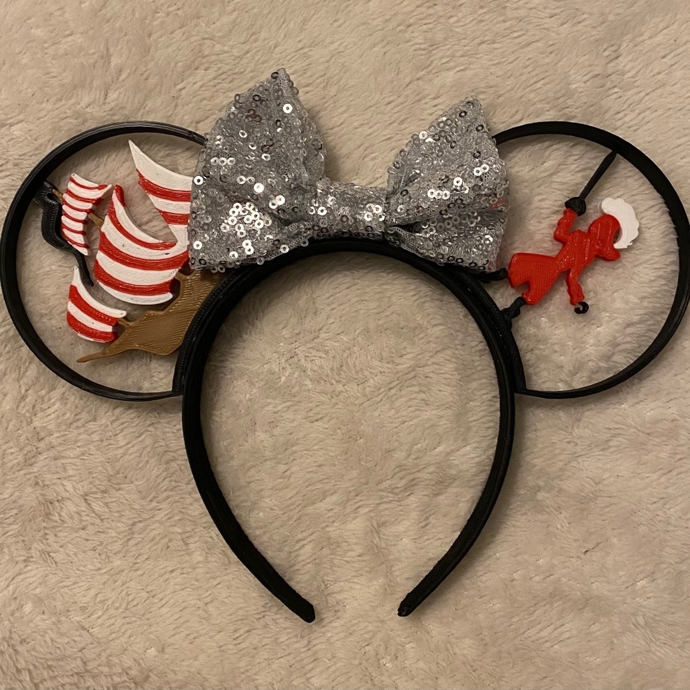 Captain Hook 3D printed Mickey Ears